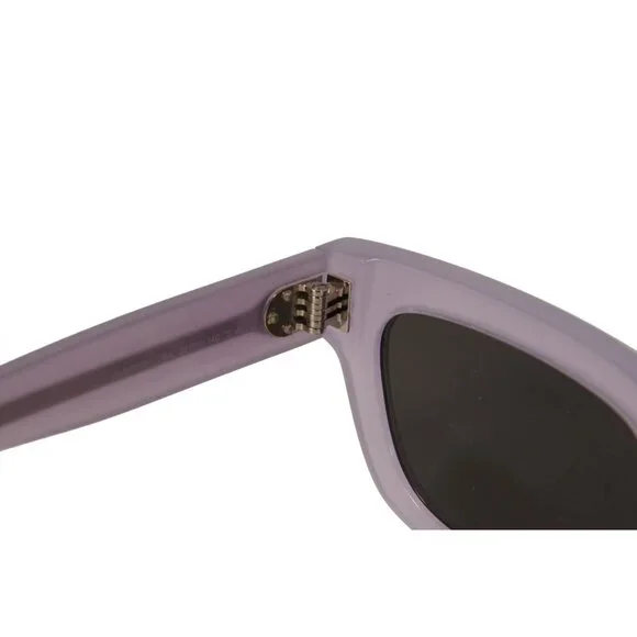 Celine Mens CL401921 Sunglasses Purple Translucent Acetate Square Round Shades